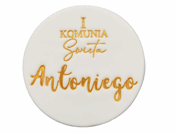 PERSONALIZOWANA TABLICZKA I KOMUNIA ŚWIĘTA