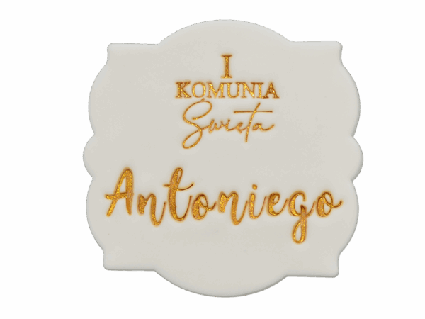 PERSONALIZOWANA TABLICZKA I KOMUNIA ŚWIĘTA