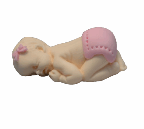 FIGURKA DZIDZIUSIA W RÓŻOWEJ PIELUSZCE