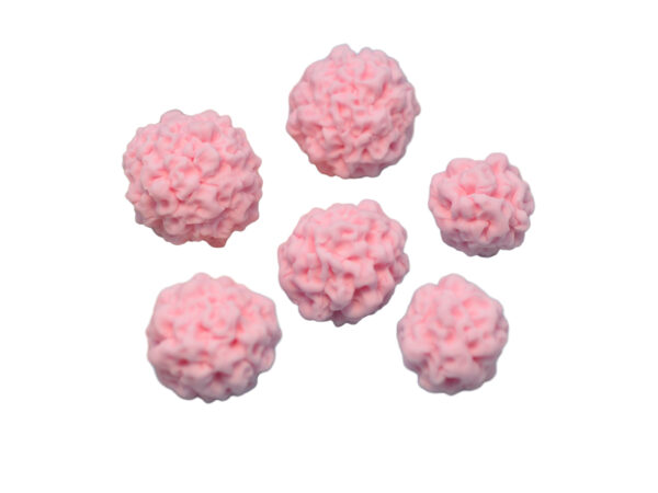 CUKROWE JASNORÓŻOWE POMPONIKI