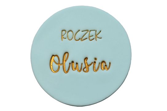 TABLICZKA PERSONALIZOWANA OKRĄGŁA - NIEBIESKA