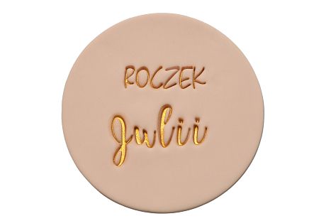 TABLICZKA PERSONALIZOWNA OKRĄGŁA - BEŻOWA