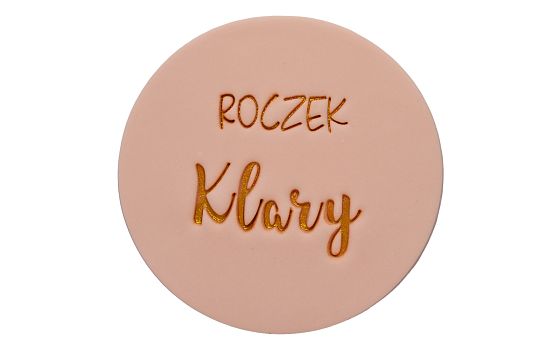TABLICZKA PERSONALIZOWANA OKRĄGŁA - BLADY RÓŻ