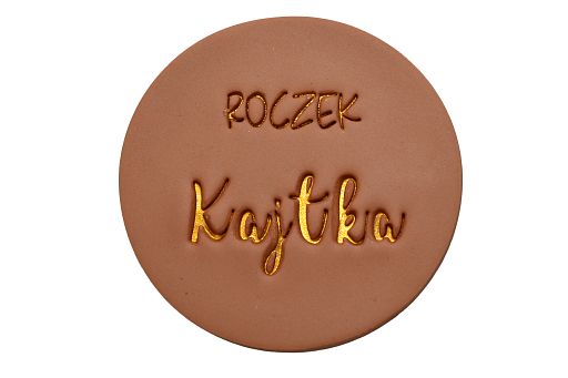 TABLICZKA PERSONALIZOWANA OKRĄGŁA - BRĄZOWA