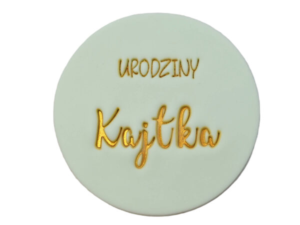 TABLICZKA PERSONALIZOWANA OKRĄGŁA - JASNA ZIELEŃ