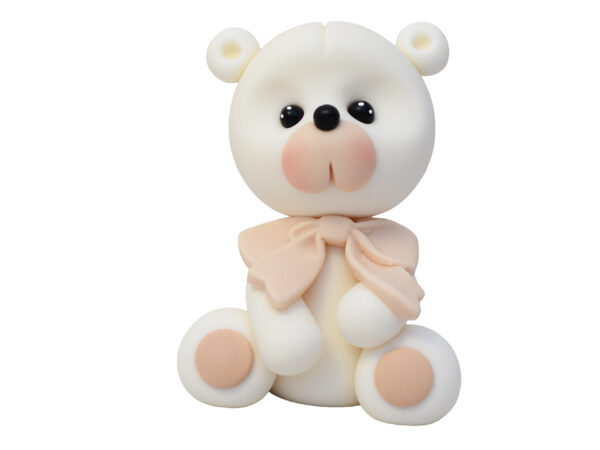 ŚNIEŻNY PRZYJACIEL Z BEŻOWĄ KOKARDĄ