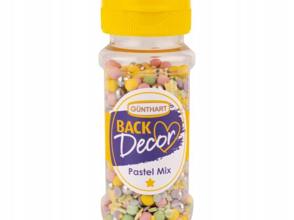 Posypka cukrowa Pastelowy MIX dekoracja tortu babeczek kolorowa 60g