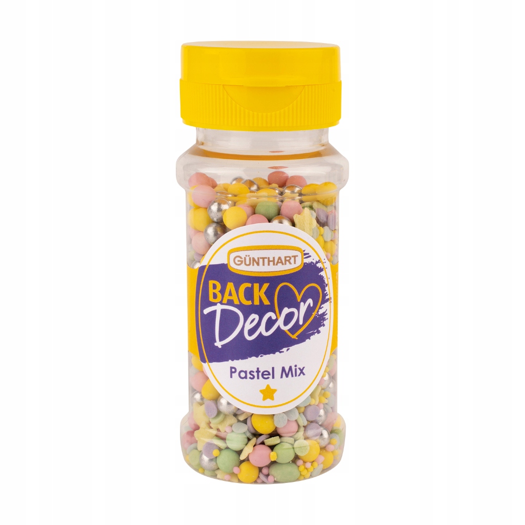 Posypka cukrowa Pastelowy MIX dekoracja tortu babeczek kolorowa 60g