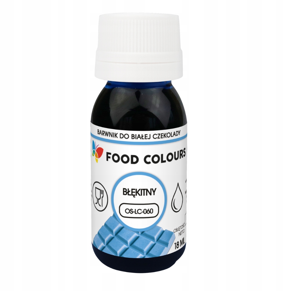 Barwnik spożywczy do mas tłustych Azure Blue błękitny Food Colours 18 ml