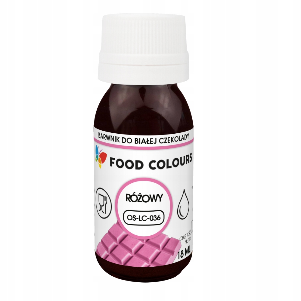 Barwnik spożywczy do mas tłustych Pink różowy Food Colours 18ml