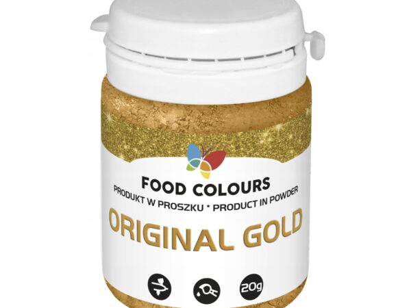 Złoty pyłek spożywczy Original Gold 20g brokat do tortów Food Colours
