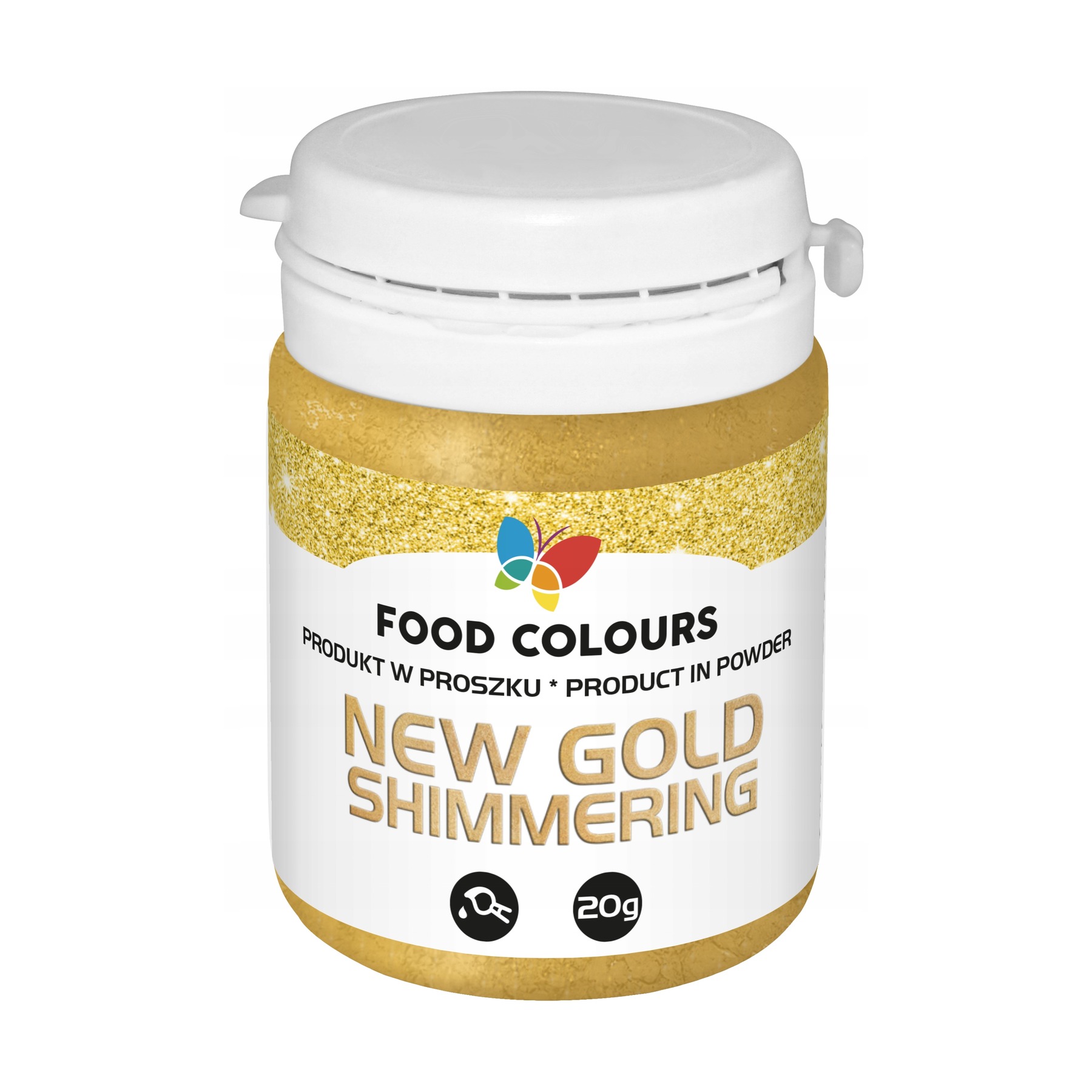 Złoty pyłek spożywczy Gold Shimmering 20g efekt perłowy Food Colours