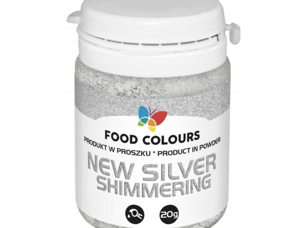 Srebrny pyłek spożywczy Silver Shimmering 20g połysk Food Colours