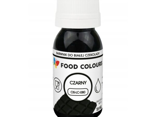 Barwnik spożywczy do mas tłustych Black czarny Food Colours 18 ml