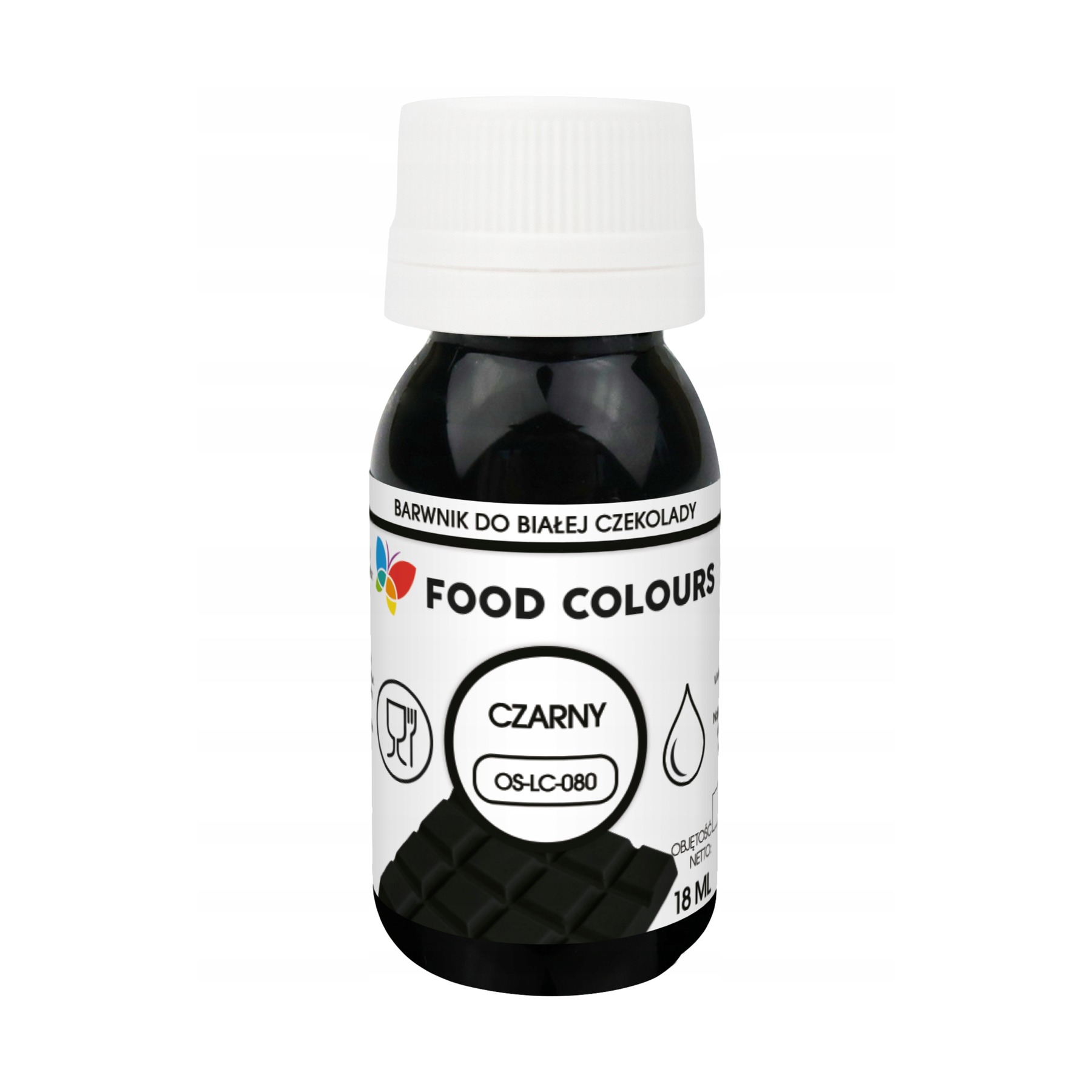 Barwnik spożywczy do mas tłustych Black czarny Food Colours 18 ml