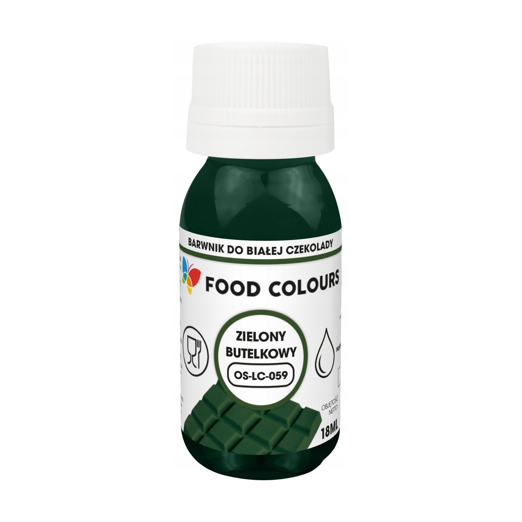 Barwnik do mas tłustych Bottle Green zielony butelkowy Food Colours 18 ml