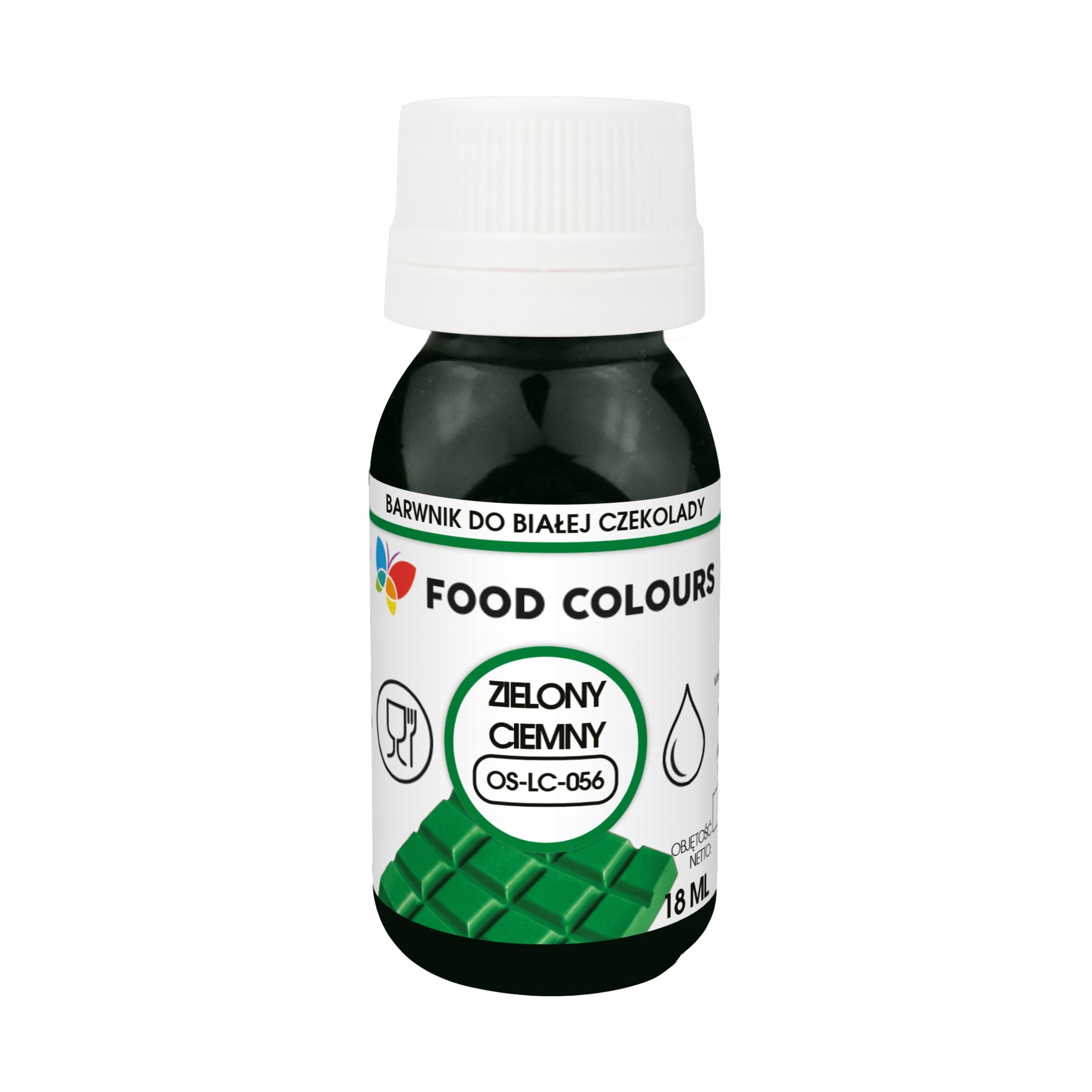 Barwnik spożywczy do mas tłustych Dark Green zielony Food Colours 18ml