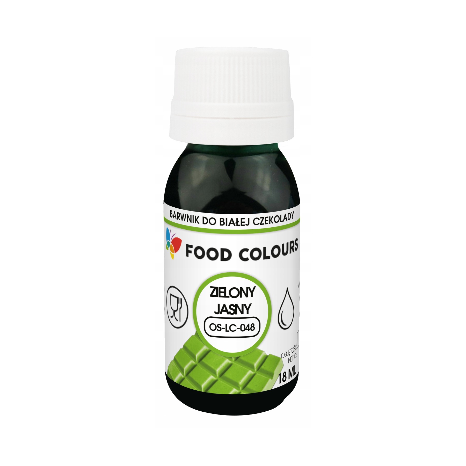 Barwnik spożywczy do mas tłustych Light Green zielony Food Colours 18 ml