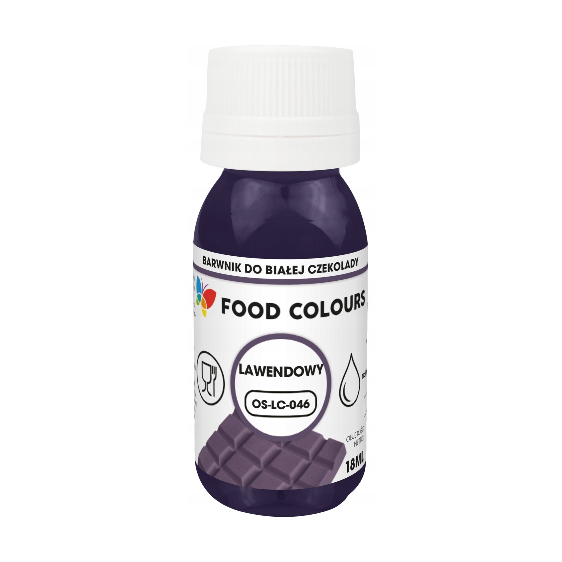 Barwnik spożywczy do mas tłustych Lavender lawendowy Food Colours 18 ml