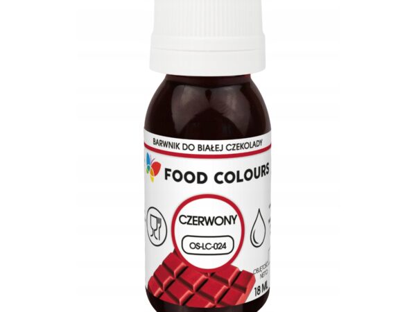 Barwnik spożywczy do mas tłustych Red czerwony Food Colours 18ml