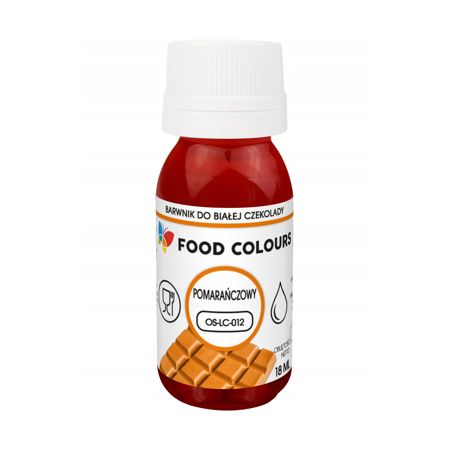 Barwnik spożywczy do mas tłustych Orange pomarańczowy Food Colours 18ml