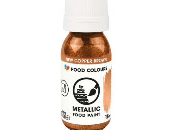 Farbka metaliczna spożywcza Copper Brown miedziana Food Colours 18ml