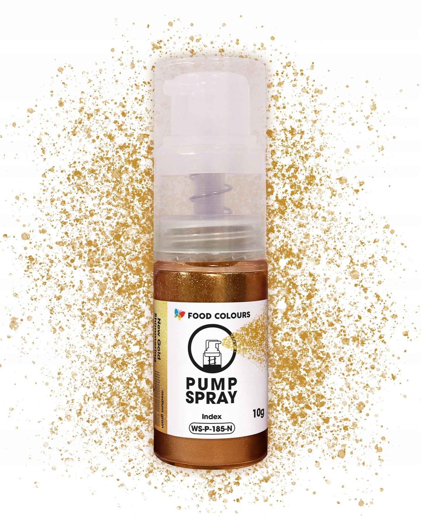 Złoty pyłek spożywczy z pompką do tortów Gold Shimmering 5g Food Colours