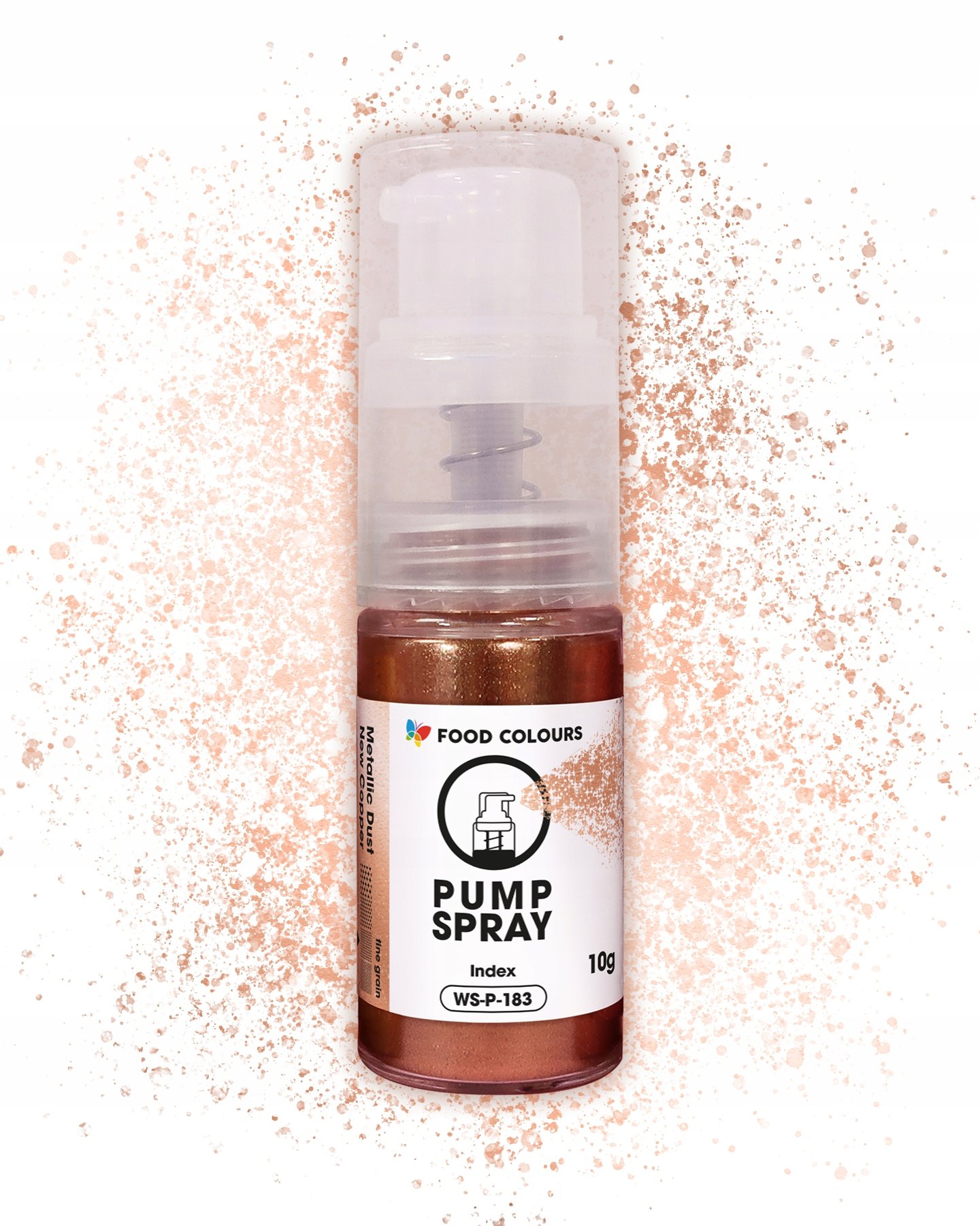 Miedziany pyłek spożywczy z pompką do tortów Copper Blink 5g Food Colours