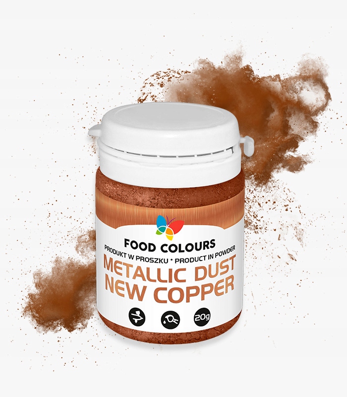 Miedziany złoty pyłek spożywczy Metallic Dust Copper 20g Food Colours