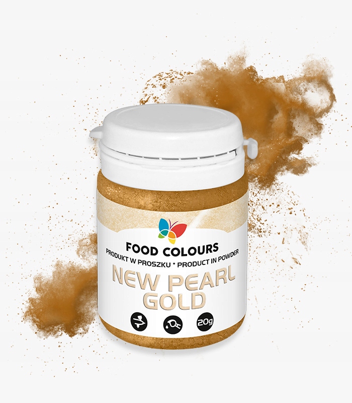 Perłowe złoto pyłek spożywczy do tortów Pearl Gold 20g Food Colours