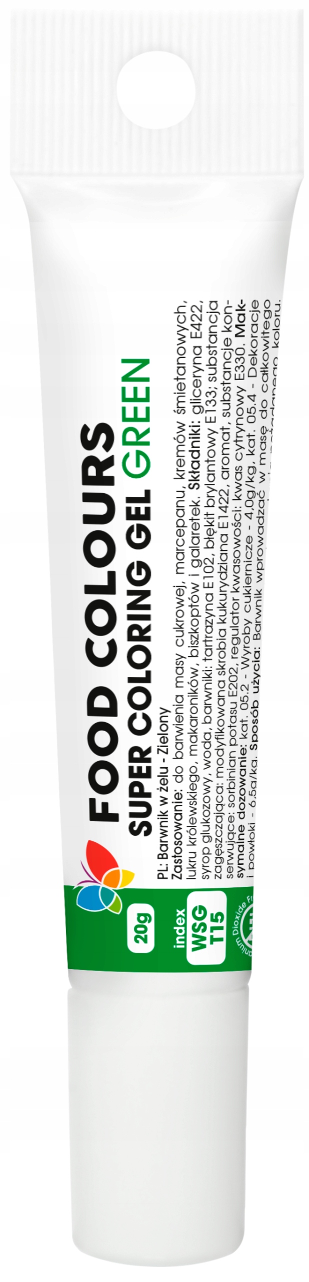 Barwnik żelowy spożywczy zielony 20g Food Colours