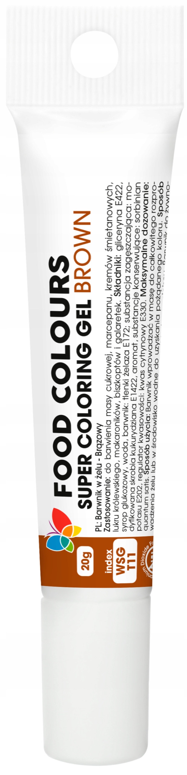 Barwnik żelowy spożywczy brązowy 20g Food Colours
