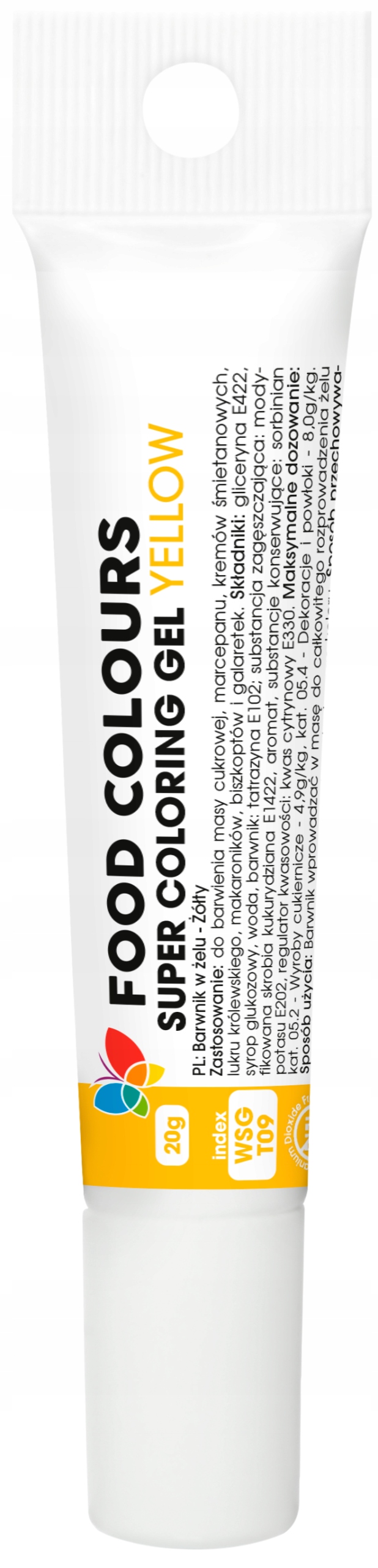 Barwnik żelowy spożywczy żółty 20g Food Colours