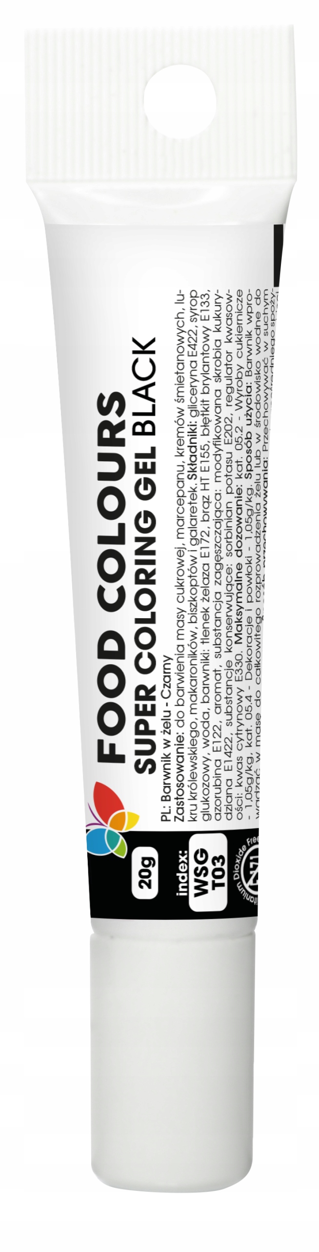 Barwnik żelowy spożywczy czarny 20g Food Colours