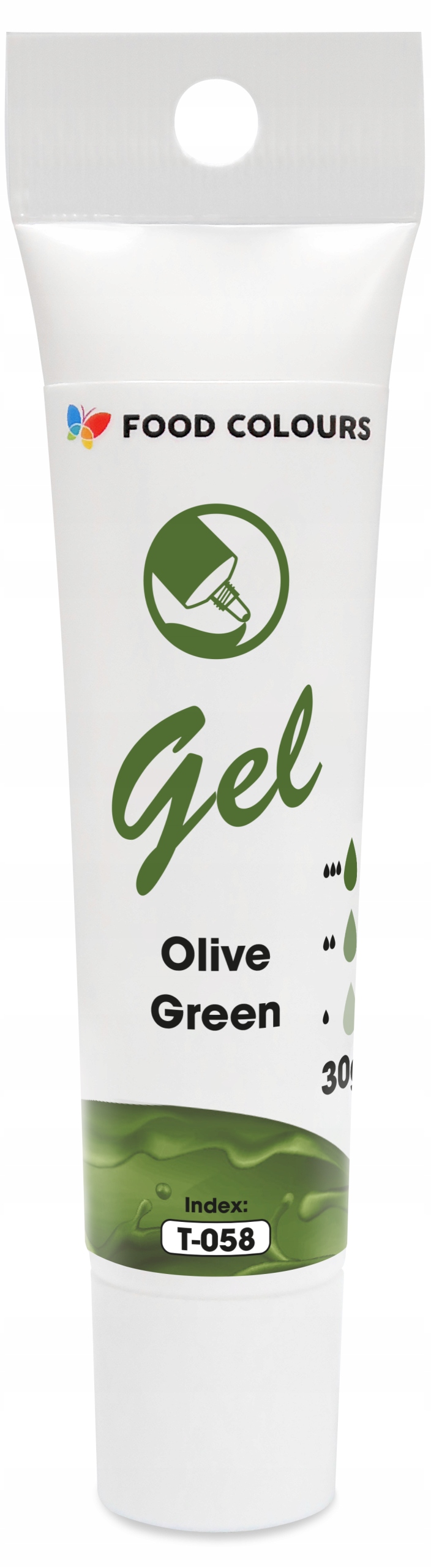 Barwnik spożywczy w żelu Olive Green oliwkowy Food Colours 30 g