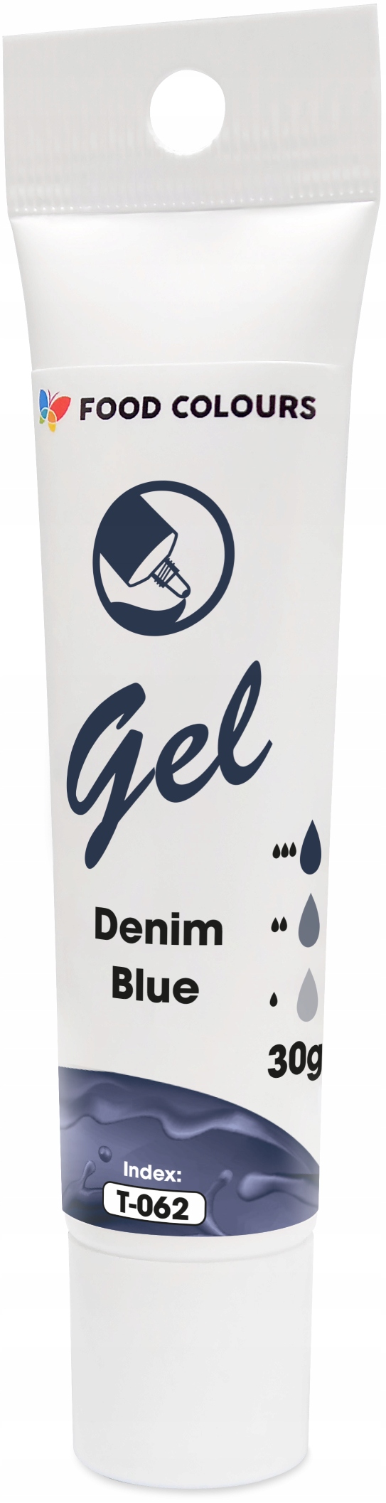 Barwnik spożywczy w żelu Denim Blue niebieski dżinsowy Food Colours 30 g