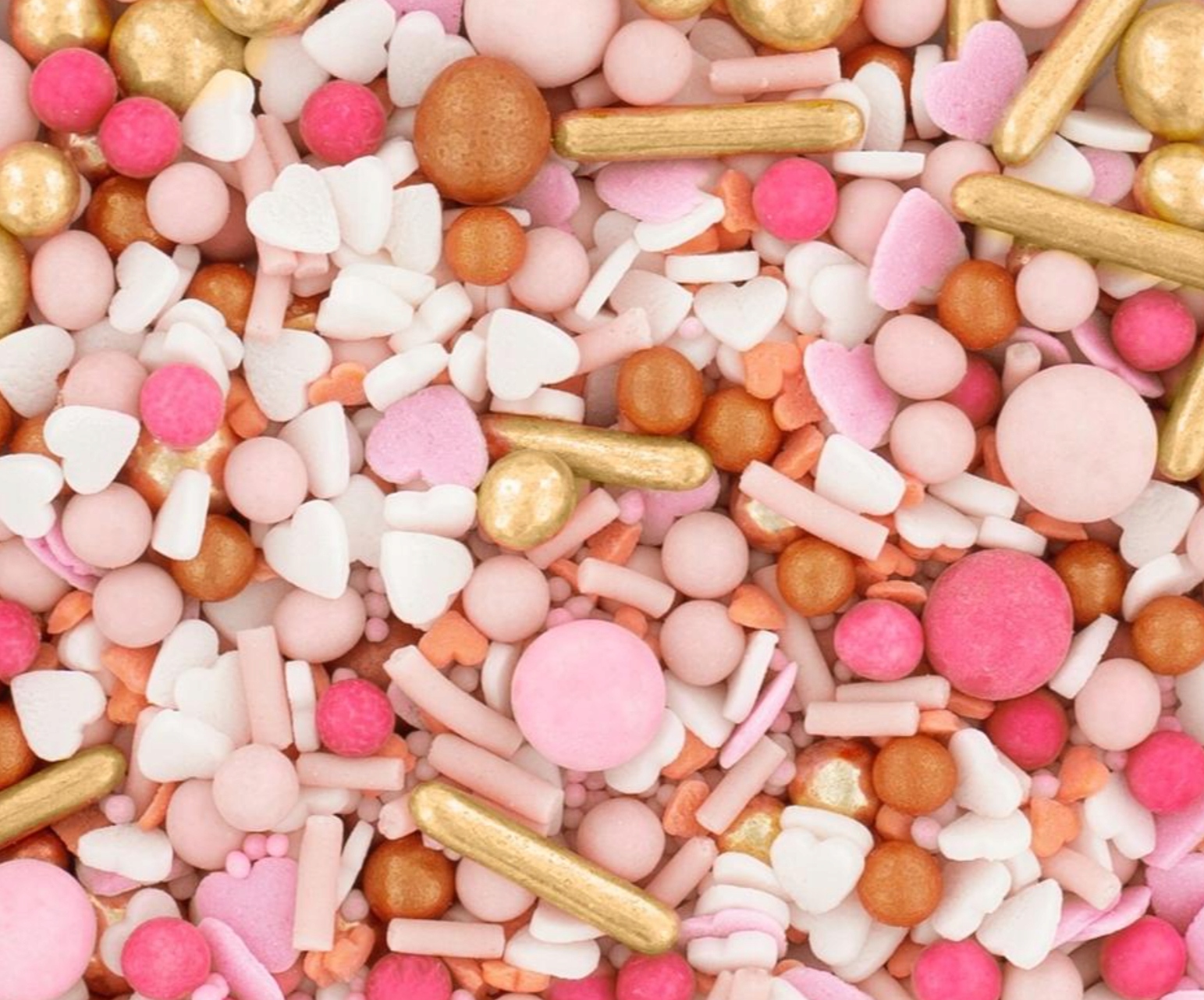 Posypka cukrowa różowa złota kuleczki posypka na tort babeczki 110g