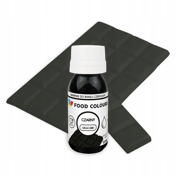 Barwnik spożywczy do mas tłustych Black czarny Food Colours 18 ml